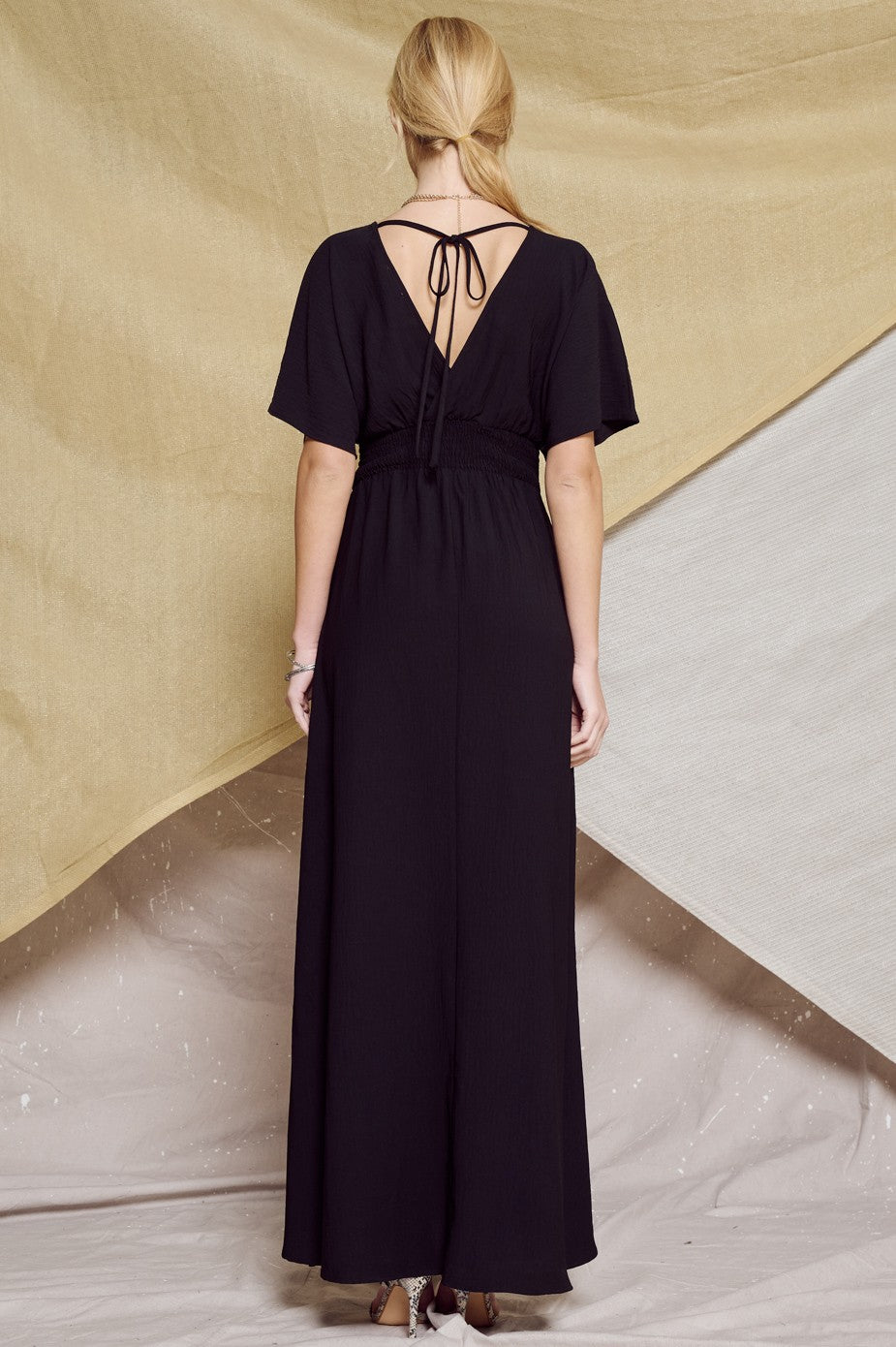 Black Wrap Maxi Dress