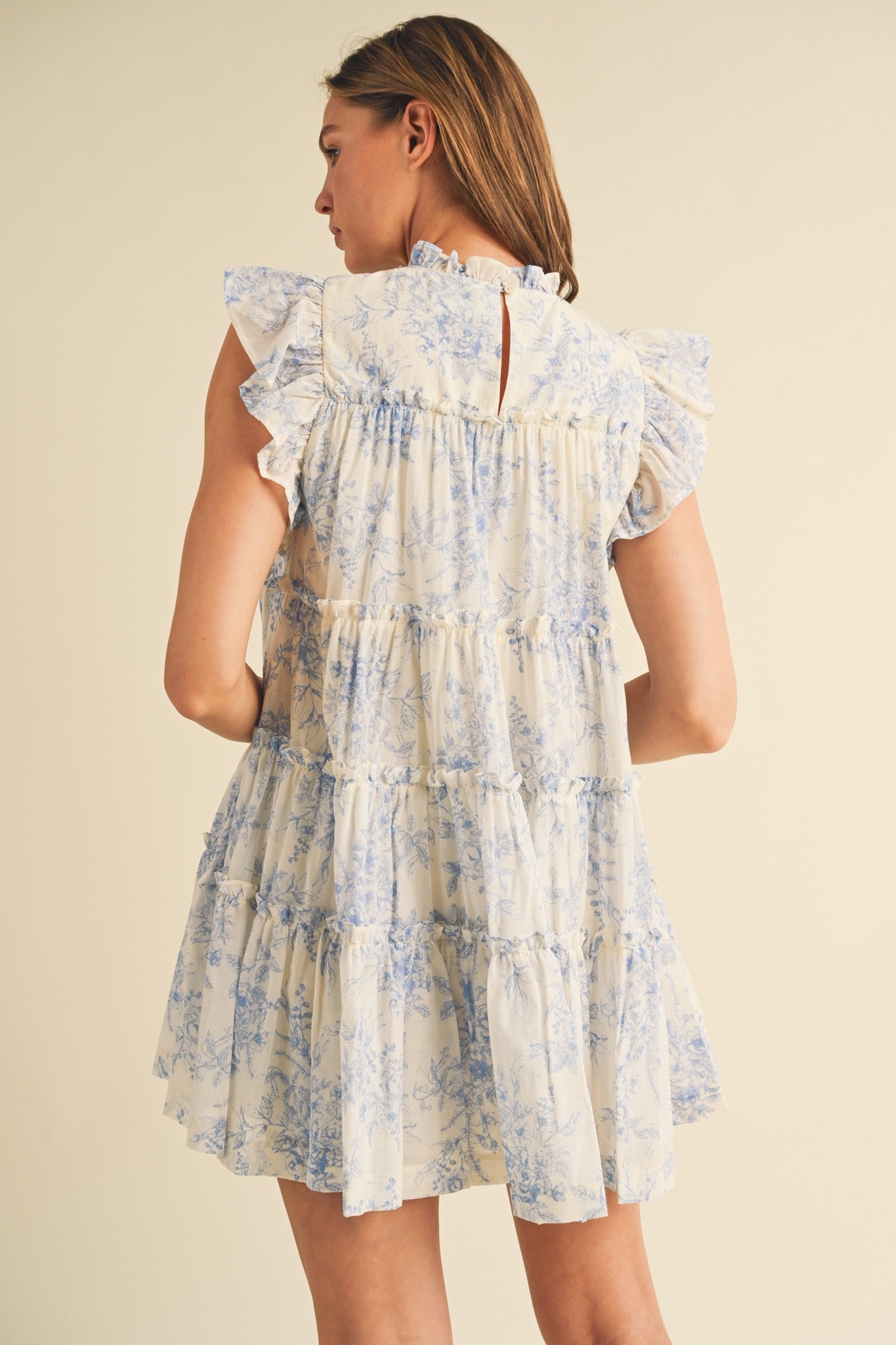 Toile Babydoll Mini Dress